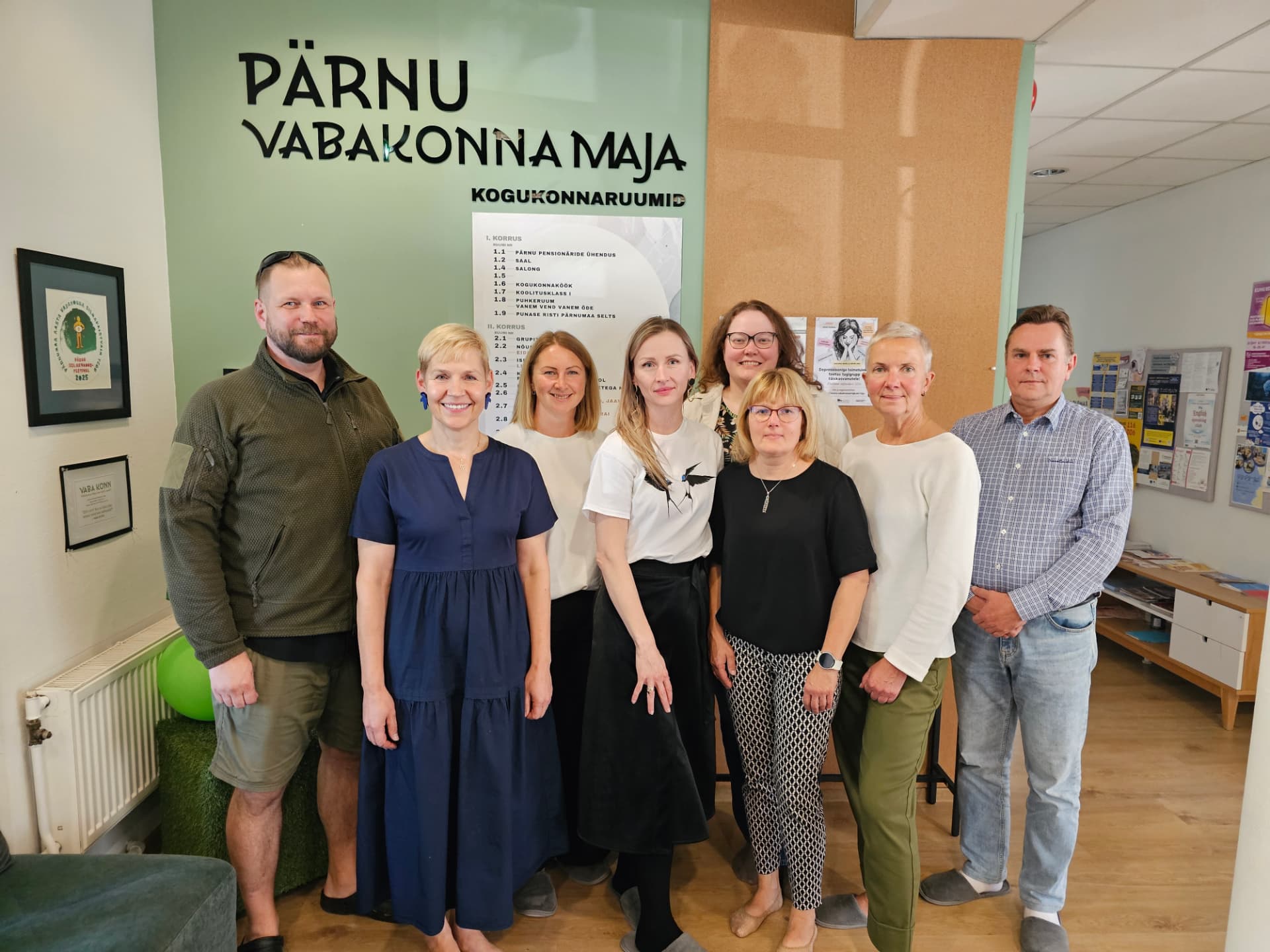 Pärnumaa vaimse tervise võrgustiku liikmed Pärnu Vabakonna Majas